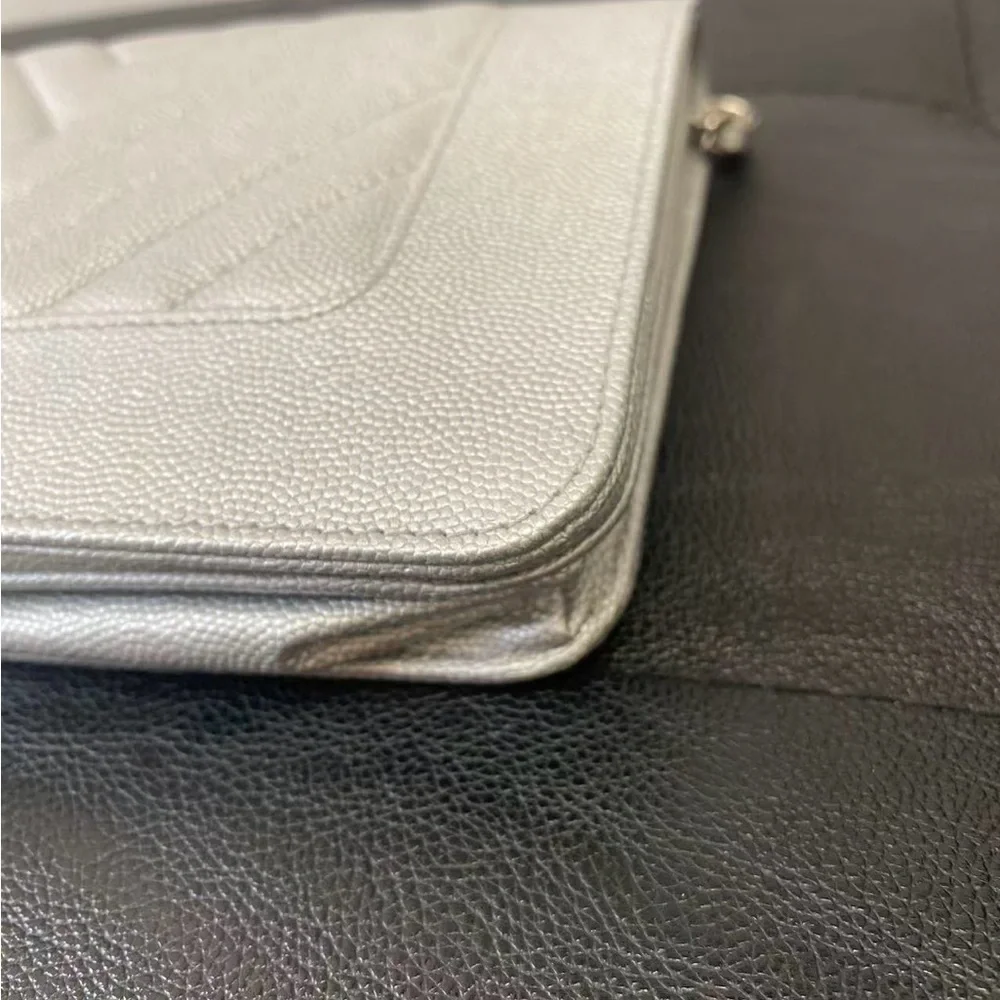 CHANEL WALLET ON CHAIN SILVER CAVIAR - Picture 5 of 11